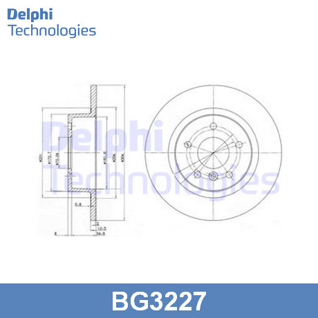 BG3227 DELPHI  Тормозной диск