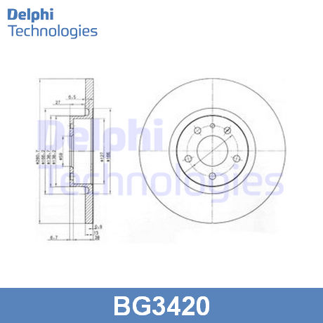 BG3420 DELPHI DELPHI  Тормозной диск