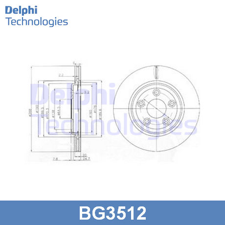 BG3512 DELPHI  Тормозной диск