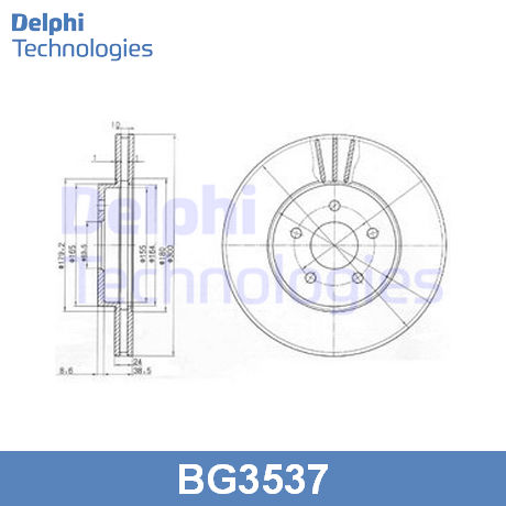 BG3537 DELPHI  Тормозной диск