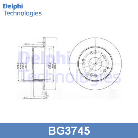 BG3745 DELPHI  Тормозной диск