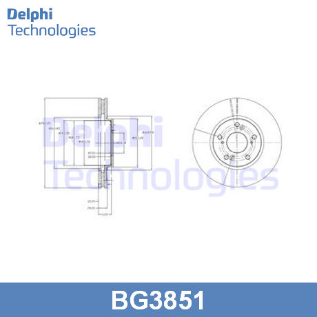 BG3851 DELPHI  Тормозной диск