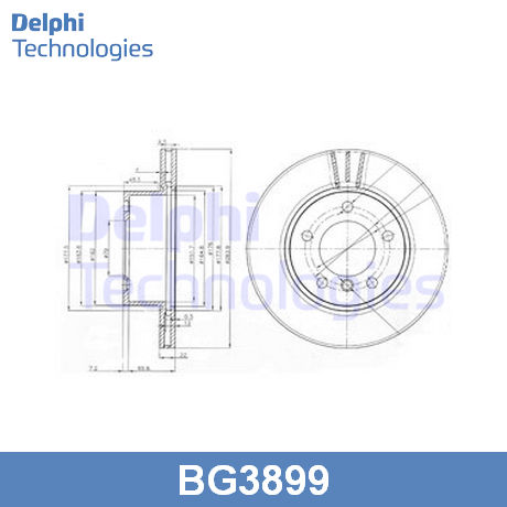BG3899 DELPHI DELPHI  Тормозной диск