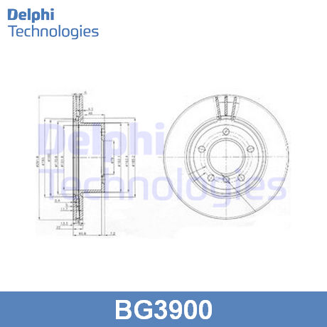 BG3900 DELPHI DELPHI  Тормозной диск