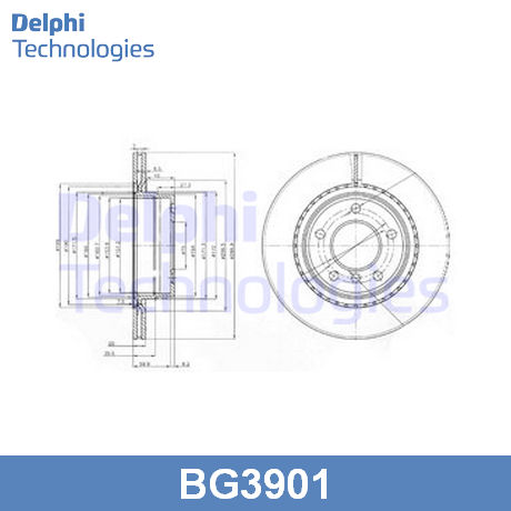 BG3901 DELPHI DELPHI  Тормозной диск