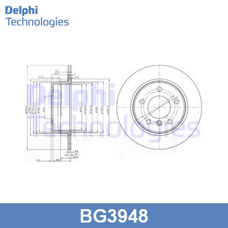 BG3948 DELPHI DELPHI  Тормозной диск
