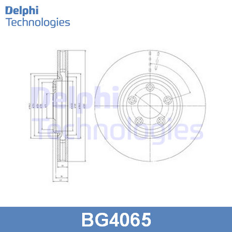 BG4065 DELPHI  Тормозной диск