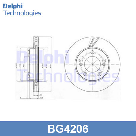 BG4206 DELPHI  Тормозной диск