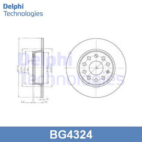 BG4324 DELPHI  Тормозной диск