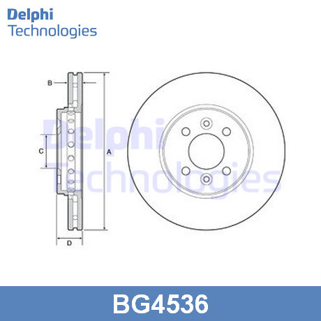 BG4536 DELPHI DELPHI  Тормозной диск