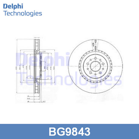 BG9843 DELPHI DELPHI  Тормозной диск