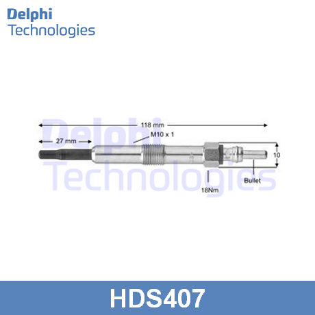 HDS407 DELPHI  Свеча накаливания