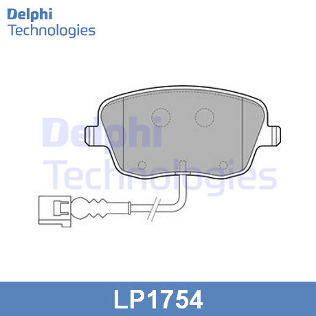 LP1754 DELPHI  Комплект тормозных колодок, дисковый тормоз