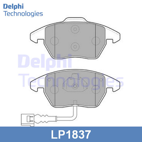 LP1837 DELPHI  Комплект тормозных колодок, дисковый тормоз