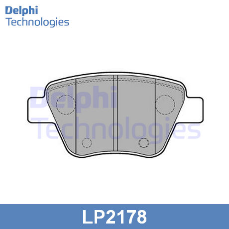 LP2178 DELPHI  Комплект тормозных колодок, дисковый тормоз