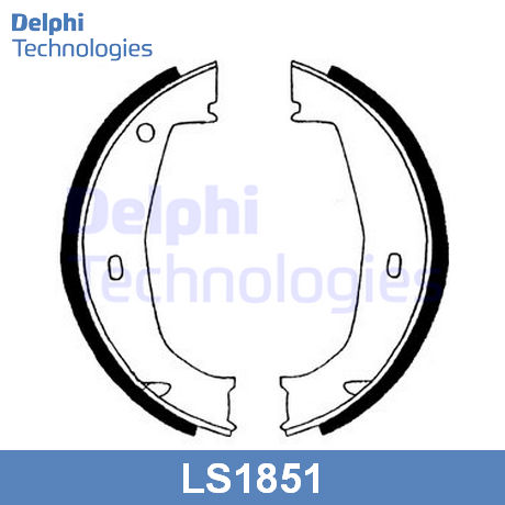 LS1851 DELPHI DELPHI  Комплект колодок ручного тормоза; Комплект колодок стояночного тормоза