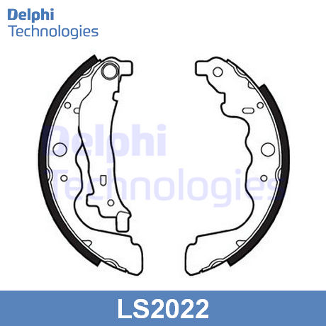 LS2022 DELPHI DELPHI  Комплект тормозных колодок барабанные тормоза