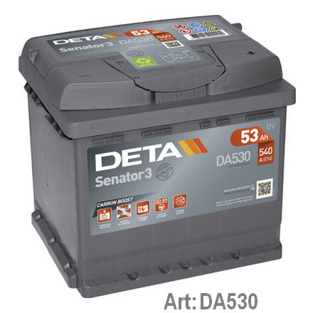 DA530 DETA  Стартерная аккумуляторная батарея; Стартерная аккумуляторная батарея
