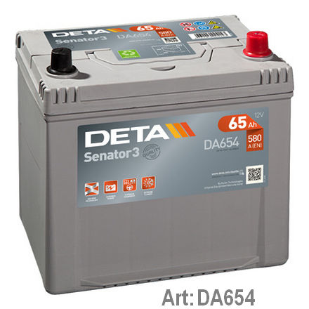 DA654 DETA  Стартерная аккумуляторная батарея; Стартерная аккумуляторная батарея