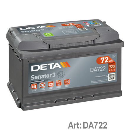 DA722 DETA  Стартерная аккумуляторная батарея; Стартерная аккумуляторная батарея