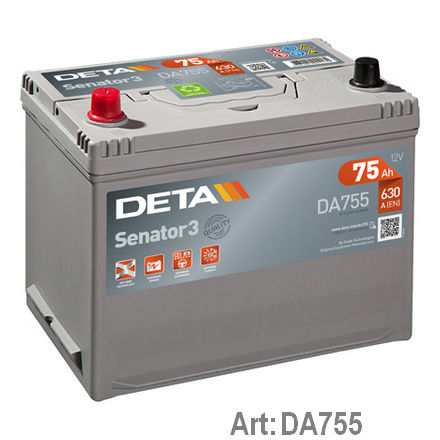 DA755 DETA  Стартерная аккумуляторная батарея; Стартерная аккумуляторная батарея