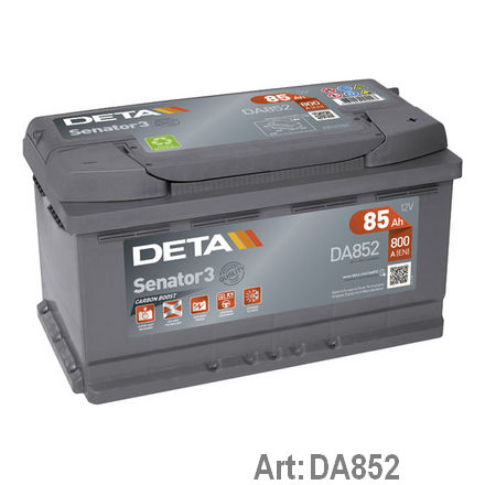 DA852 DETA  Стартерная аккумуляторная батарея; Стартерная аккумуляторная батарея