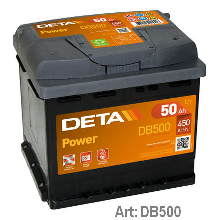 DB500 DETA  Стартерная аккумуляторная батарея; Стартерная аккумуляторная батарея