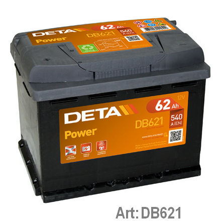DB621 DETA  Стартерная аккумуляторная батарея; Стартерная аккумуляторная батарея