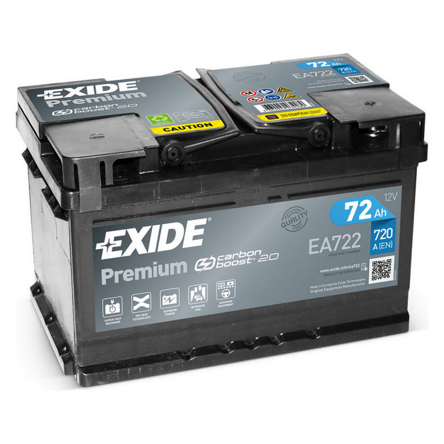 EA722 EXIDE  Стартерная аккумуляторная батарея; Стартерная аккумуляторная батарея
