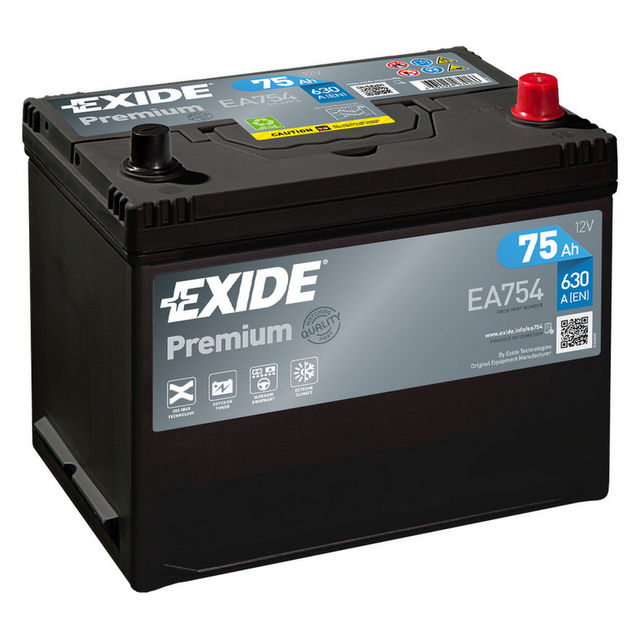 EA754 EXIDE  Стартерная аккумуляторная батарея; Стартерная аккумуляторная батарея