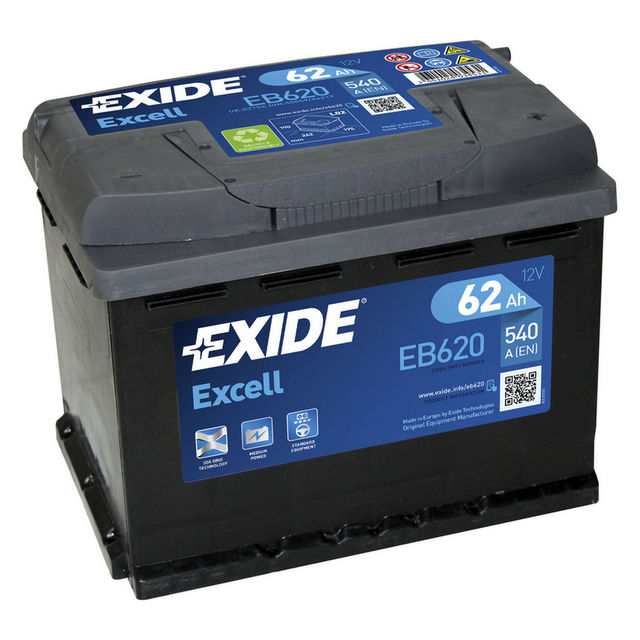 _EB620 EXIDE  Стартерная аккумуляторная батарея; Стартерная аккумуляторная батарея