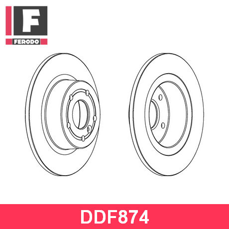 DDF874 FERODO  Тормозной диск