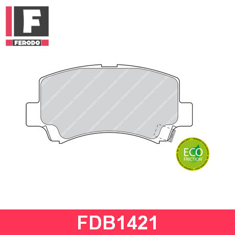FDB1421 FERODO  Комплект тормозных колодок, дисковый тормоз