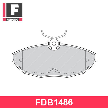 FDB1486 FERODO  Комплект тормозных колодок, дисковый тормоз