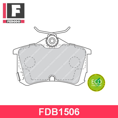 FDB1506 FERODO  Комплект тормозных колодок, дисковый тормоз