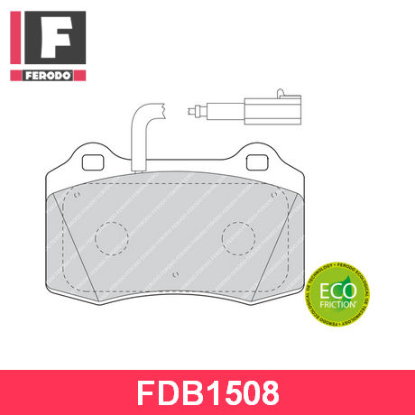 FDB1508 FERODO  Комплект тормозных колодок, дисковый тормоз