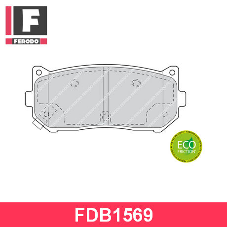 FDB1569 FERODO  Комплект тормозных колодок, дисковый тормоз