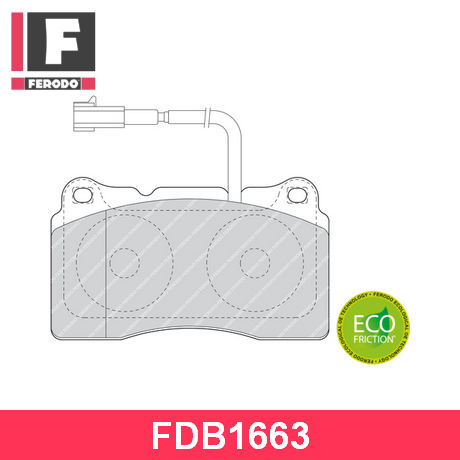 FDB1663 FERODO  Комплект тормозных колодок, дисковый тормоз