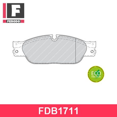 FDB1711 FERODO  Комплект тормозных колодок, дисковый тормоз