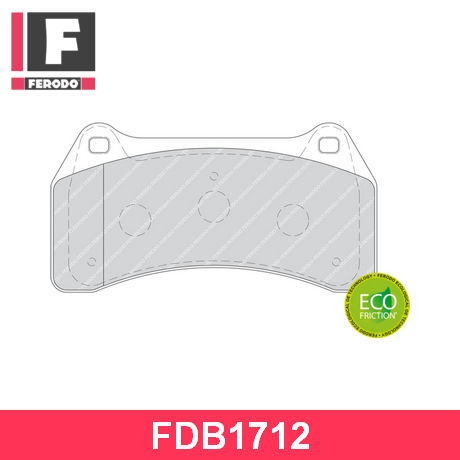 FDB1712 FERODO  Комплект тормозных колодок, дисковый тормоз