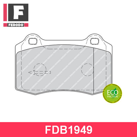 FDB1949 FERODO  Комплект тормозных колодок, дисковый тормоз
