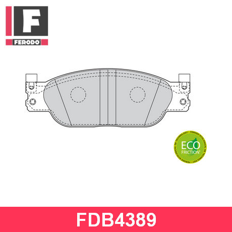 FDB4389 FERODO  Комплект тормозных колодок, дисковый тормоз