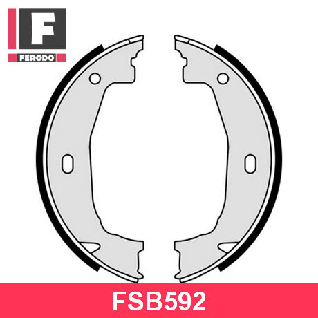 FSB592 FERODO FERODO  Комплект колодок ручного тормоза; Комплект колодок стояночного тормоза