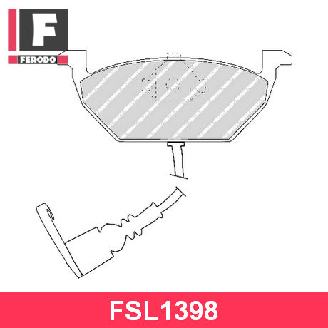 FSL1398 FERODO  Комплект тормозных колодок, дисковый тормоз