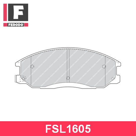 FSL1605 FERODO  Комплект тормозных колодок, дисковый тормоз