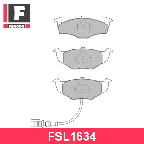 FSL1634 FERODO  Комплект тормозных колодок, дисковый тормоз