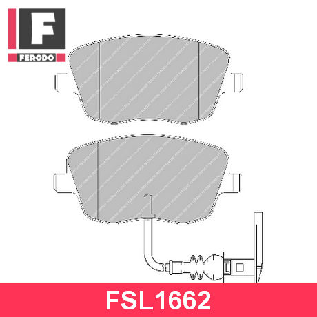 FSL1662 FERODO  Комплект тормозных колодок, дисковый тормоз