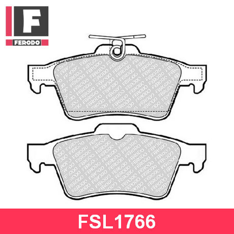FSL1766 FERODO  Комплект тормозных колодок, дисковый тормоз