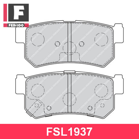 FSL1937 FERODO  Комплект тормозных колодок, дисковый тормоз