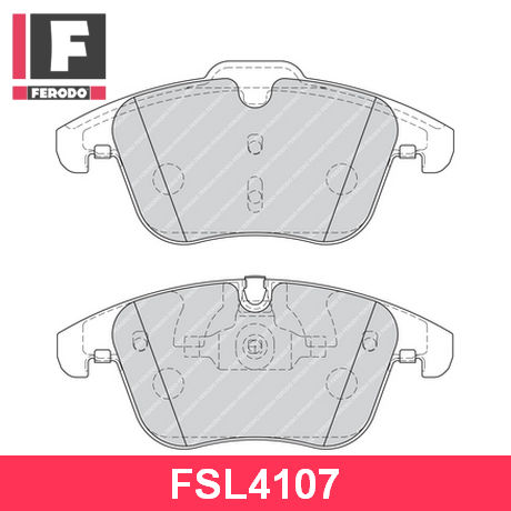 FSL4107 FERODO  Комплект тормозных колодок, дисковый тормоз
